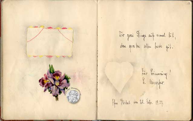 antikes Poesielalbum von 1936 - 1942