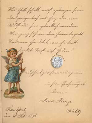 antikes Poesielalbum von 1879 - 1889