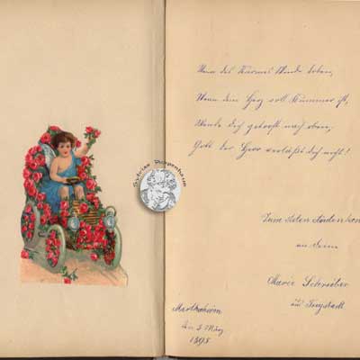 antikes Poesielalbum von 1879 - 1889