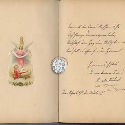 antikes Poesielalbum von 1879 - 1889